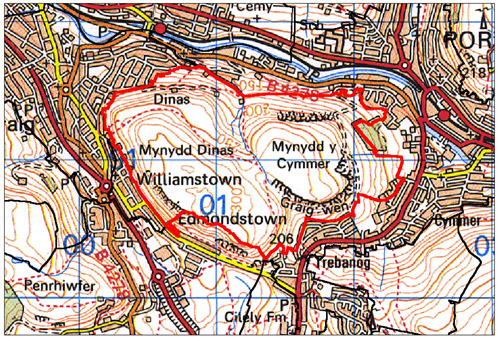 HLCA 028 Mynydd Dinas and Mynydd Cymmer: