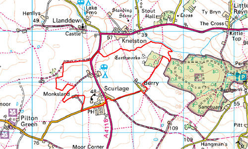 Scurlage and Berry Location Map
