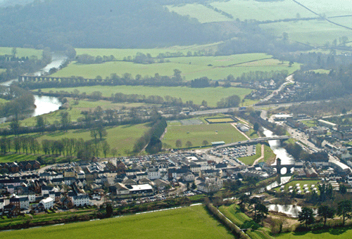 Aerial photograph over HLCA018 showing the sports and recreation ground which once made up the park.