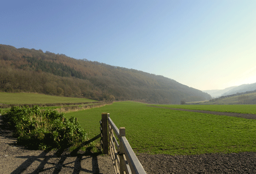 View across the agricultural fieldscape of HLCA039.