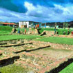 These trenches are all that remains of wooden barrack blocks in the early fort at Caerleon